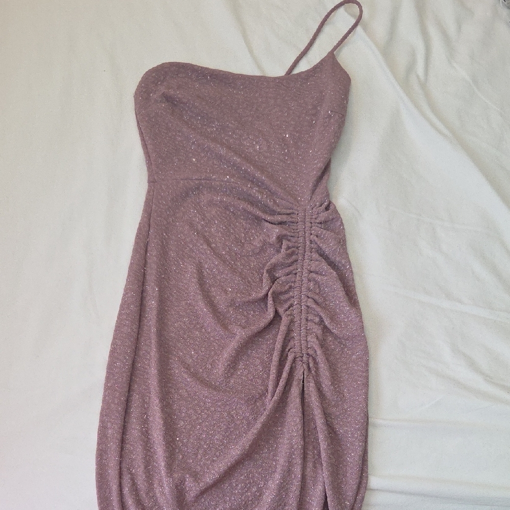 Windsor One Shoulder Mauve Dress